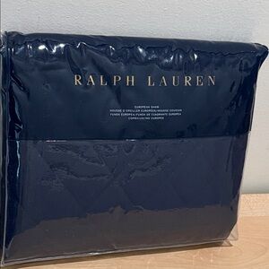 Ralph Lauren Navy Modern Equestrian Cromwell Quilted Euro Sham